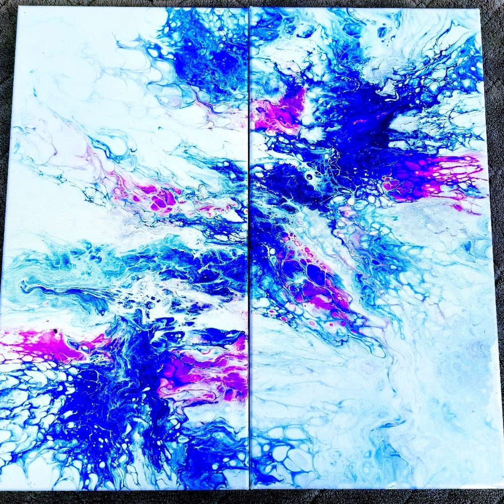 Custom Abstract 2 12"x24" Canvas Painting